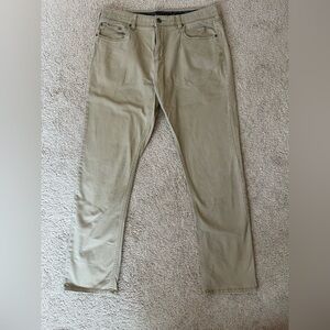 Iron Co Beige Tan Men’s Straight Cotton Denim Jeans Size 34/32